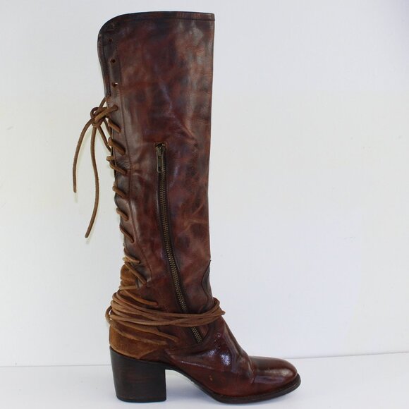 Freebird Steven Coal Brown Leather Tall High Boots (8 US) - Picture 7 of 13